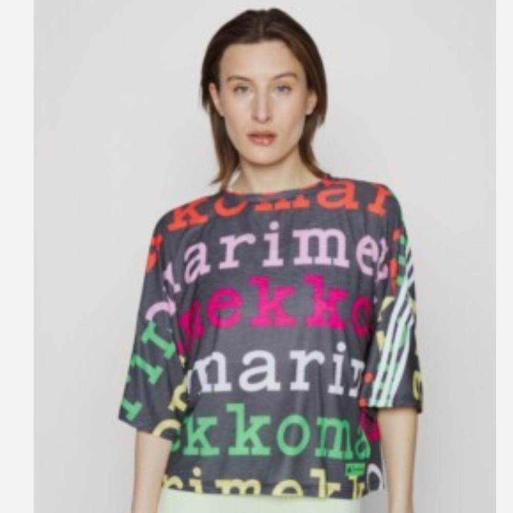 Marimekko x Adidas Tee. Size L. Worn twice! EUC.
